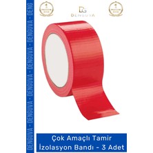 #izolasyonbandı Kırmızı Tamir Yalıtım Montaj Güçlü Dayanıklı Onarım Izolasyon Bandı 48MM x 10M - 3 Adet