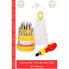 #tornavidaseti Yumurta Hassas Tamir Elektronik Telefon Laptop Çok Amaçlı Metal Başlıklı Tornavida Seti 31 Parça
