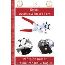 #delmepensesi 6 Başlıklı Ayarlanabilir Metal Profesyonel Deri Saat Kordonu Delik Açma Kemer Delme Pensesi