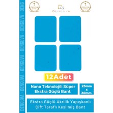 #bant Profesyonel Güçlü Endüstriyel Montaj Sabitleme Çift Taraflı 25X30MM Asma Bant 12 Adet