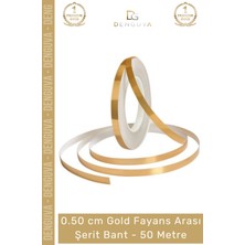 #şeritbant Kendinden Yapışkanlı Dekoratif 0,5cm 50 Metre Şık Parlak Su Geçirmez Gold Fayans Arası Şerit Bant - 1 Adet