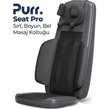 Purr Seat Pro – Yukarı Aşağı Hareketli ve 360° Döner 3D Masaj Topları ile Tam Kapsamlı Boyun, Sırt ve Bel Masaj Koltuğu Minderi – Isıtmalı ve Titreşimli