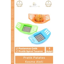 #kesmealeti Pratik Patates Kesici I Taraflı Kulplu Kızartmalık Hızlı Homojen Doğrama Düzenli Kesme Aleti