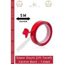 #bant Çift Taraflı Güçlü Pe Köpük Akrilik Yapışkanlı Sabitleme Montaj Bandı 1mm x 5mt 1 Adet