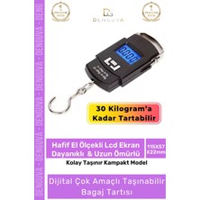 #tartı Dijital Hassas Ölçüm Yapan Taşınabilir Kompakt Abs Plastik Gövdeli Bagaj Tartısı Max 30