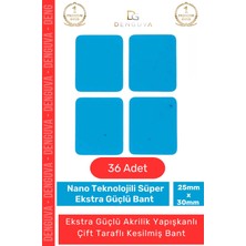 Özel Üretim Çift Taraflı Köpük Montaj Yapışkanlı Güçlü Akrilik Sabitleme 25X30MM Asma Bant 36 Adet