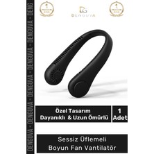 #boyunfanı Güçlü Sessiz Şarj Edilebilir USB Giyilebilir Taşınabilir Mini Hava Üflemeli Boyun Vantilatörü