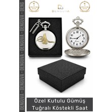 #kösteklisaat Osmanlı Gümüş Kaplama Nostaljik Koleksiyonluk Hediyelik Gümüş Tuğralı Köstekli Saat