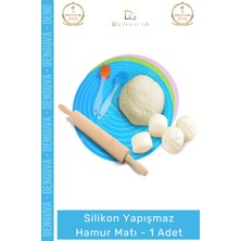 #hamurmatı Gıda Sınıfı Profesyonel Mutfak Tipi Hamur Açma Ölçülü Silikon Yapışmaz Hamur Matı - 1 Adet