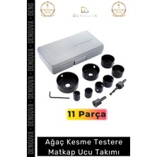 #matkapucu 11 Parça Metal Ahşap Plastik Mdf Alüminyum Delik Açma Seti Tavan Kesme Matkap Ucu Takımı