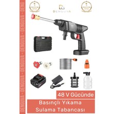 #sulamaaparatı 48V Şarjlı Çift Bataryalı Taşınabilir Basınçlı Yıkama Bahçe Aparatı Sulama Oto Tabancası