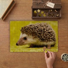 Punto Dizayn Yakın Çekim Kirpi Tasarımı 240 Parça Ahşap Puzzle Ahşap Kutuda MPY40455