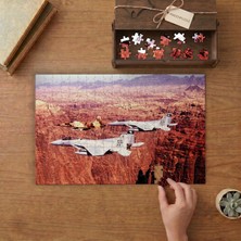 Punto Dizayn Dağların Üstünde Avcı Uçağı Tasarımı 240 Parça Ahşap Puzzle Ahşap Kutuda MPY10073