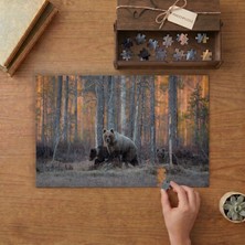 Punto Dizayn Ormanda Ayılar Tasarımı 240 Parça Ahşap Puzzle Ahşap Kutuda MPY40432