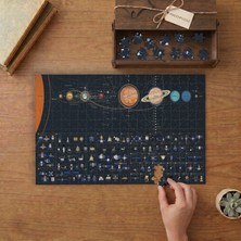 Punto Dizayn Evren ve Bilim - Galaksi - Gezegenler Tasarımı 240 Parça Ahşap Puzzle Ahşap Kutuda MPY40273