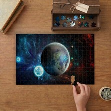 Punto Dizayn Gezegenler - Evren - Galaksi - Gök Bilimi Tasarımı 240 Parça Ahşap Puzzle Ahşap Kutuda MPY40400
