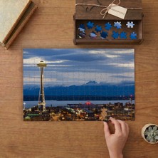 Punto Dizayn Space Needle Kulesi Tasarımı 240 Parça Ahşap Puzzle Ahşap Kutuda MPY60149