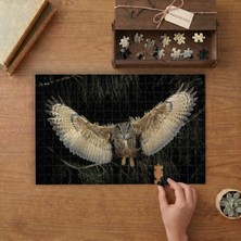 Punto Dizayn Ormanda Uçan Baykuş Tasarımı 240 Parça Ahşap Puzzle Ahşap Kutuda MPY50308