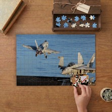 Punto Dizayn Askeri Uçaklar  Tasarımı 240 Parça Ahşap Puzzle Ahşap Kutuda MPY20291