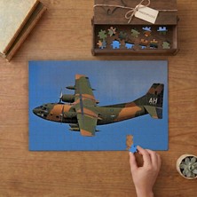 Punto Dizayn Askeri Nakliye Uçağı - C-123 Sağlayıcısı Tasarımı 240 Parça Ahşap Puzzle Ahşap Kutuda MPY10076