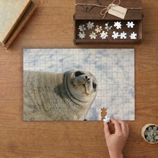 Punto Dizayn Tombik Bir Fok Balığı Tasarımı 240 Parça Ahşap Puzzle Ahşap Kutuda MPY60120