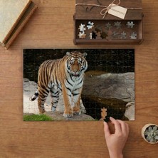 Punto Dizayn Yürüyen Kaplan  Tasarımı 240 Parça Ahşap Puzzle Ahşap Kutuda MPY60415
