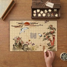 Punto Dizayn Çin Desenleri - Nostaljik Kolaj Tasarımı 240 Parça Ahşap Puzzle Ahşap Kutuda MPY10022
