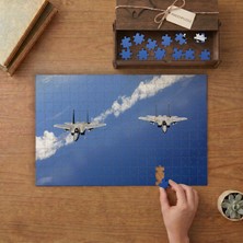Punto Dizayn Savaş Uçakları - Bulutlar - Gökyüzü Tasarımı 240 Parça Ahşap Puzzle Ahşap Kutuda MPY10152