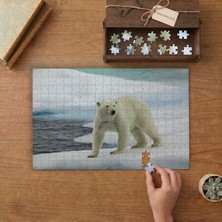 Punto Dizayn Karda Yürüyen Kutup Ayısı  Tasarımı 240 Parça Ahşap Puzzle Ahşap Kutuda MPY50462