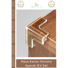 #kenarkoruma Bebek Çocuk Güvenlik Darbe Emici 8'li Set Silikon Şeffaf Masa Kenarı Koruma Aparatı