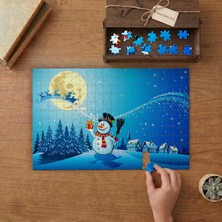 Punto Dizayn Sevimli Kardan Adam - Noel Gecesi Tasarımı 240 Parça Ahşap Puzzle Ahşap Kutuda MPY10201