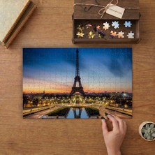Punto Dizayn Eyfel Kulesi Günbatımı Manzarası Tasarımı 240 Parça Ahşap Puzzle Ahşap Kutuda MPY40227