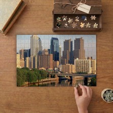 Punto Dizayn Philadelphia Silüeti Tasarımı 240 Parça Ahşap Puzzle Ahşap Kutuda MPY60112