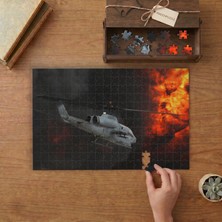 Punto Dizayn Saldırı Helikopteri - Ah-1 Super Cobra Tasarımı 240 Parça Ahşap Puzzle Ahşap Kutuda MPY10051