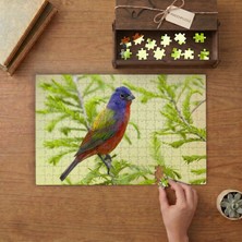 Punto Dizayn Boyalı Çinte Kuşu Tasarımı 240 Parça Ahşap Puzzle Ahşap Kutuda MPY50321