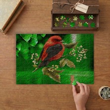 Punto Dizayn Sevimli Kuş Resmi Tasarımı 240 Parça Ahşap Puzzle Ahşap Kutuda MPY10232