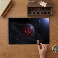 Punto Dizayn Uzay Teması - Galaksi - Gezegen Tasarımı 240 Parça Ahşap Puzzle Ahşap Kutuda MPY60089