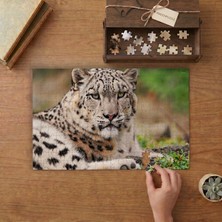 Punto Dizayn Kar Leoparı Tasarımı 240 Parça Ahşap Puzzle Ahşap Kutuda MPY50038