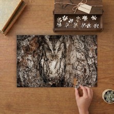 Punto Dizayn Kamufle Olmuş Baykuş Tasarımı 240 Parça Ahşap Puzzle Ahşap Kutuda MPY50311