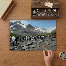 Punto Dizayn Penguen Sürüsü  Tasarımı 240 Parça Ahşap Puzzle Ahşap Kutuda MPY50396
