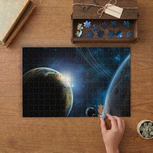 Punto Dizayn Uzay - Gezegenler - Evren Tasarımı 240 Parça Ahşap Puzzle Ahşap Kutuda MPY50451