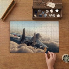 Punto Dizayn Savaş Uçağı Tasarımı 240 Parça Ahşap Puzzle Ahşap Kutuda MPY20022