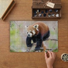 Punto Dizayn Genç Kızıl Panda Tasarımı 240 Parça Ahşap Puzzle Ahşap Kutuda MPY60056