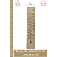 #termometre Doğal Ahşap Hassas Analog Iç Mekan Duvar Tipi Kaliteli Sıcaklık Ölçümü Termometresi 15CM - 1 Adet