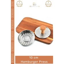 #köftekalıbı Profesyonel Metal Ahşap Saplı Gurme Köfte Şekillendirici Izgara 10 cm Hamburger Press