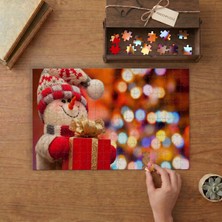 Punto Dizayn Hediye - Noel - Kardan Adam Tasarımı 240 Parça Ahşap Puzzle Ahşap Kutuda MPY60223