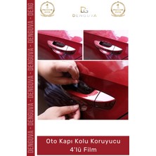 #kapıfilmi Şeffaf Çizilme Karşıtı Dayanıklı Araç Dış Boya Koruyucu Oto Kapı Kolu Koruyucu 4'lü Film