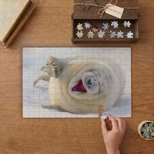 Punto Dizayn Sevimli Yavru Fok Balığı Tasarımı 240 Parça Ahşap Puzzle Ahşap Kutuda MPY60141