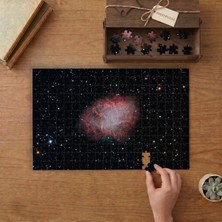 Punto Dizayn Yıldızlar ve Kırmızı Galaksi  Tasarımı 240 Parça Ahşap Puzzle Ahşap Kutuda MPY40044