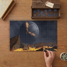 Punto Dizayn Gölgelerin Patlaması - Karanlık Gezegen  Tasarımı 240 Parça Ahşap Puzzle Ahşap Kutuda MPY40050